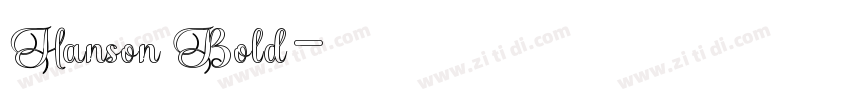 Hanson Bold字体转换